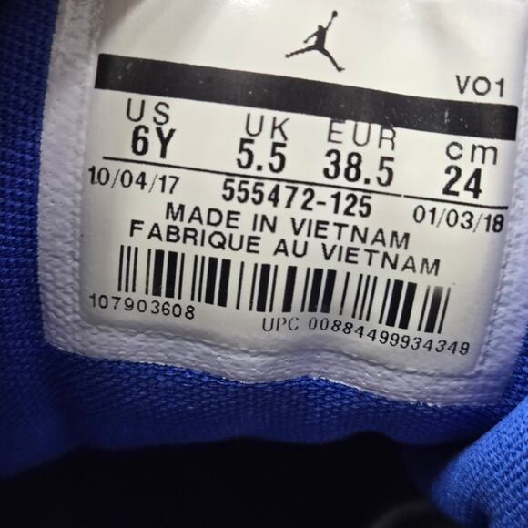 Nike Air Jordan Flight Club '91 Ultramarine Size 6 Youth - Picture 7 of 8